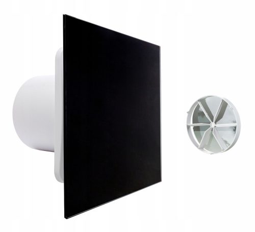 Ventika KLIQ100BASE + KLIQFP180GLASSBLK kopalniški ventilator 100 mm