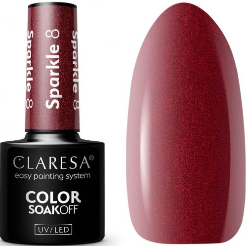  CLARESA HIBRIDNI LAK ZA NOHTE SPARKLE 8 - 5G