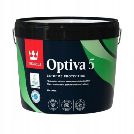 Tikkurila Optiva 5 lateks stenska barva 2,7 l bela