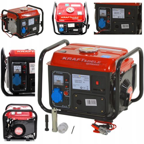  Kraft&Dele prenosni enofazni generator 1200 W bencin + Kraft&Dele RST rokavice velikost 10 - XL 1 par