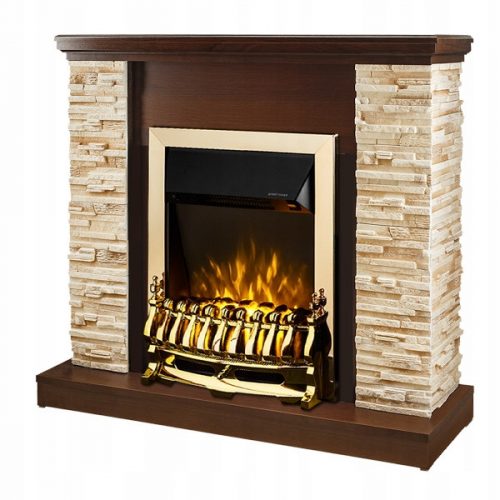 Kamin s funkcijo ogrevanja Art Flame Rock & Corsica 1500 W 98x90,3x30 cm rjav