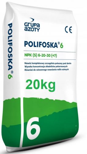  Polifoska 6 večkomponentno gnojilo iz distribucije Grupa Azoty 600105495 granule 20 kg