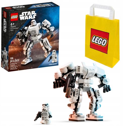  LEGO Star Wars 75370 Stormtrooper Mech + LEGO papirnata vrečka 6315786 rumena 24x8x18 cm