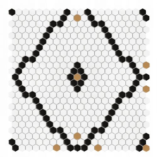 DUNINxHouse Loves Mini Hexagon Rombdance Black mat