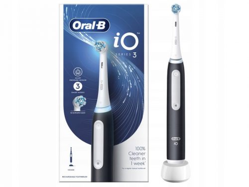  Oral-B iO 3 Black električna zobna ščetka ustvarjena s tehnologijo Braun