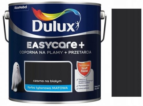  Dulux lateks stenska barva 2,5 l Črna na belo mat