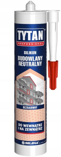  Tytan Professional gradbeni silikon, brezbarven, 280 ml