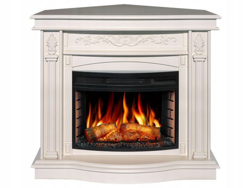 Stoječi kamin ArtiFlame s funkcijo ogrevanja, bel, 1600 W, 111 x 97,5 x 99,7 cm