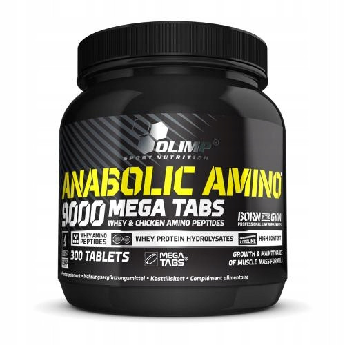  Tablete, izdelek z več sestavinami Anabolic Amino 9000 Olimp 720 g natural