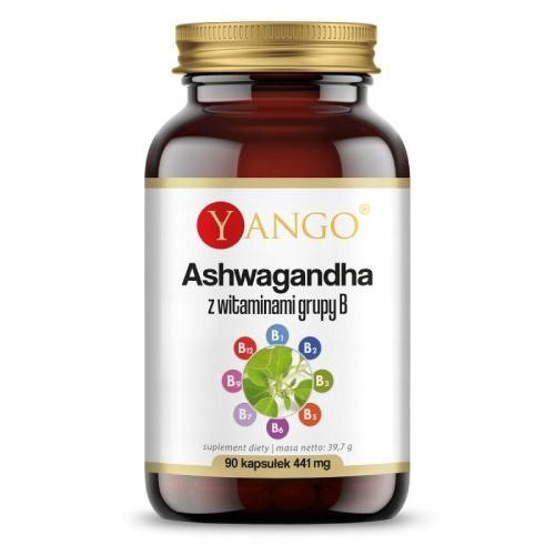  YANGO Ashwagandha z vitamini B, 90 kapsul.