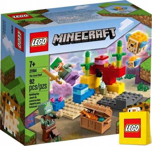  LEGO Minecraft 21164 Koralni greben + papirnata vrečka LEGO 6315786 rumena 24x8x18 cm