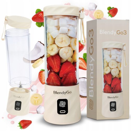  BlendyGo skodelicni mešalnik Smoothie mixer mini skodelicni mešalnik 3 250 W bež/rjav