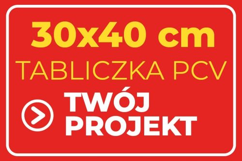  Plaketa 30x40, poljuben tisk, oblikovanje besedila, PVC