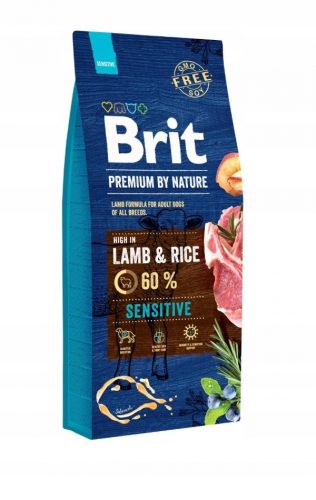  BRIT BY NATURE PREMIUM suha hrana za pse Sensitive jagnjetina 15kg