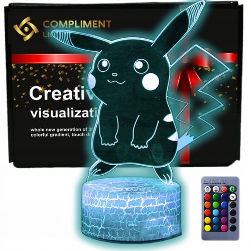  Pokemon Pikachu 3D LED USB nočna lučka