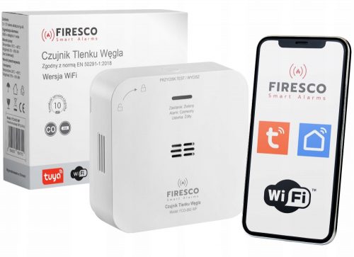 Detektor ogljikovega monoksida FCO-850 WF s funkcijo SMART WIFI TUYA