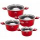 Zilner Set aluminijastih loncev CHERRY RED, 8 kos.