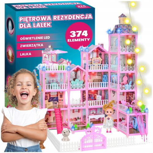  JIMMY hiška za punčke Dollhouse RESIDENCE + DODATKI 60 cm