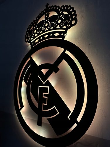 FC Real Madrid 3D lesena stenska slika Nogometni grb Darilo