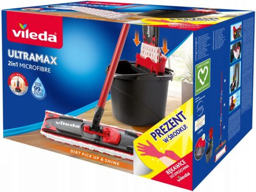  Vedro in ravna krpa Vileda ultramax 2v1 FLAT MOP 35 cm