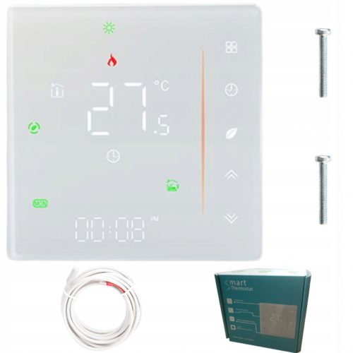  ELEGANTNI TERMOSTAT ZA OGREVANJE WIFI ZigBee MATS TUYA LCD 16A SMART WHITE