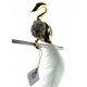  STEKLENA KROGLA GOLDEN SWAN 25cm PREMIUM OBLIKE