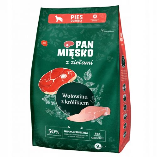  Pan Mięsko suha goveja hrana 9 kg