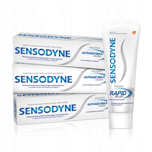  Sensodyne Rapid belilna pasta za občutljive zobe 75 ml x3