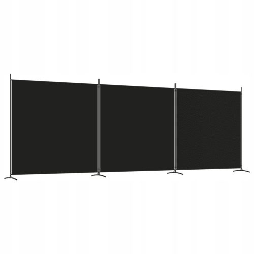 DEKORATIVNA SOBNA SCREEN STENSKA ZAVESA 3-PANELNA 525x180 cm ČRNA