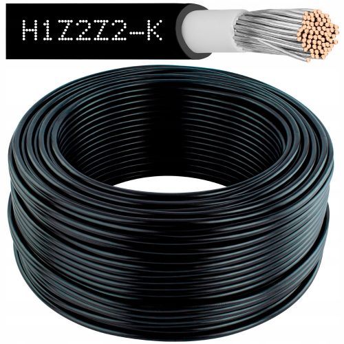  KABEL SOLARNI ŽICA H1Z2Z2-K LSOH DCA FOTOVOLTAIKA MC4 ČRNA 6mm2 30m