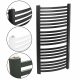 Vodni kopalniški radiator Komin-Expert 600 W 575 x 1220 mm črn