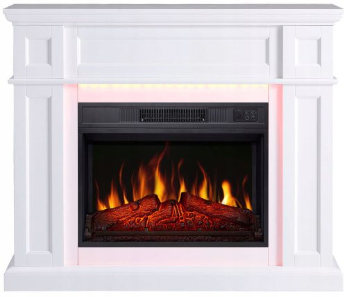 Stoječi kamin ArtiFlame s funkcijo ogrevanja, bel, 1800 W, 104 x 87 x 32 cm