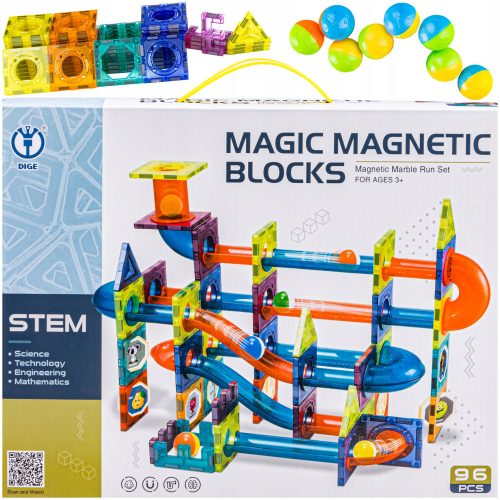  DK Magnetic Blocks Magnetic Blocks Ball Track 96 elementov Ball Track 96 kosov.