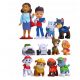  PAW PATROL DOG SET 10 FIGURIC IN 2 VOZIL