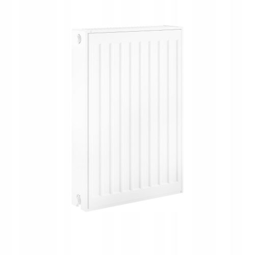 Jekleni panelni radiator Idmar 1056 W bel 600 x 600 x 97 mm - spodnji priključek