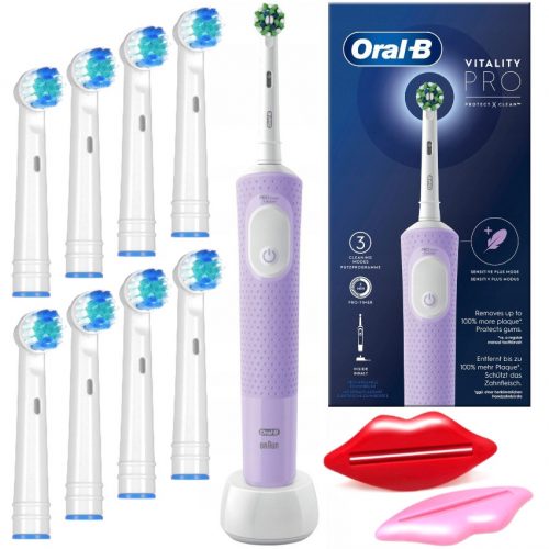  Električna zobna ščetka Oral-B Vitality Pro D103 Purple Set