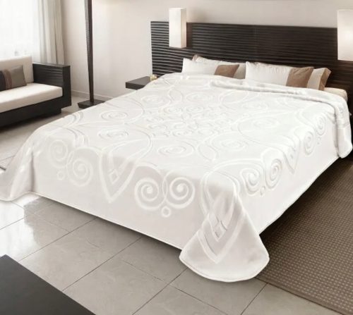 Poliestrska odeja Belpla 160 cm x 220 cm bela, krem