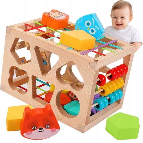  LESENI BLOK SORTER FLEXIBLE MONTESSORI SENSORY CUBE GUME 12