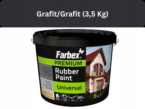  BARVA ZA GUMI Farbex Universal Premium Liquid rubber - vse površine Graphite