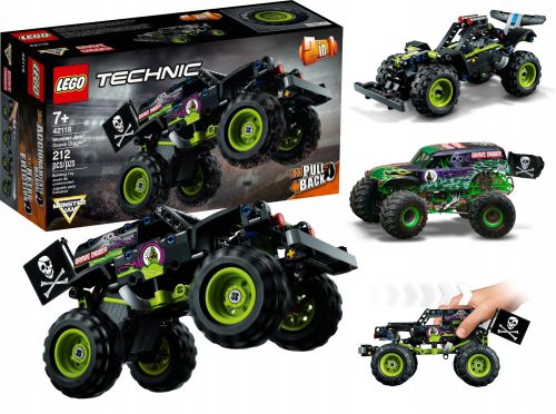  LEGO Technic MONSTER JAM GRAVE DIGGER 2V1 TERENSKI TOVORNJAK LEGO MONSTER TRUCK TECHNIC REALISTIC 42683