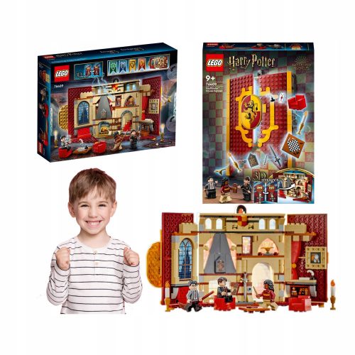  LEGO HARRY POTTER GRYFFINDOR ZBIRKA KOMPLET LIKOV PLAŠČ Z ZASTAVO PLAŠČ