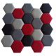 HEXAGON PANEL SET oblazinjene plošče SATJE HEXAGON 20 kosov