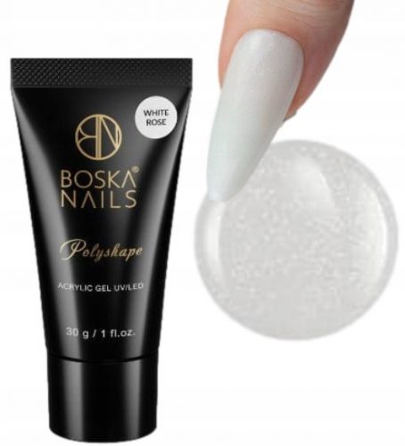  Boska akrilni gel Polyshape 30g White Rose