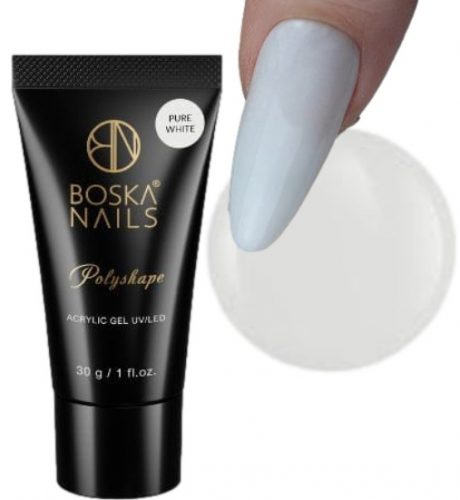  Boska Acrylic Gel Polyshape 30g Pure White Acrylic Gel For Dual Form White