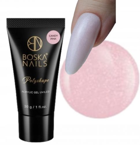  Boska akrilni gel Polyshape 30g Candy Pink z delci