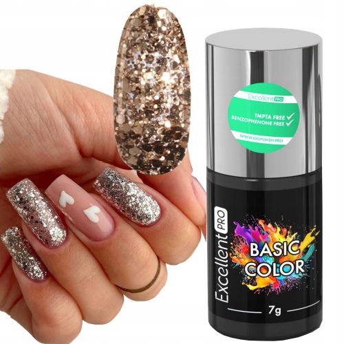  ODLIČEN Pro Basic Colour Gold Glitter HYBRID NAIL 7g