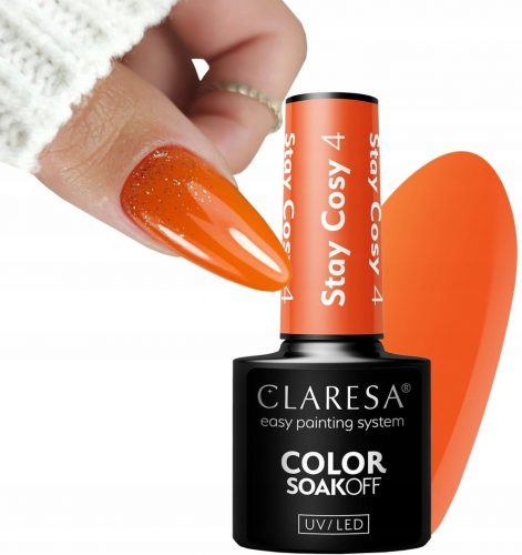  CLARESA ORANGE PUMPKIN HYBRID LAK ZA NOHTE STAY COSY 4