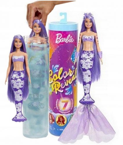  Punčka Barbie Mattel Colour Reveal Colourful Mermaid