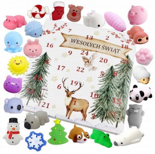  Kinder adventni koledar CHILDREN 24 GNIOTKI SQUISHY SQU