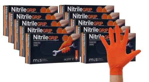  MTS varnost in zaščita Nitrile GRIP Orange rokavice oranžne močne gogrip velikost 8 - M 250 parov